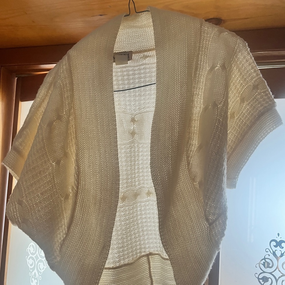 MKM Designs Cream Knit Shrug Sweater